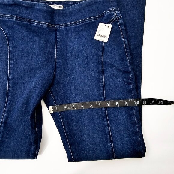 Free People Double Dutch Women's Split Front Mid Rise Pull On Jeggings Size M - Picture 14 of 16